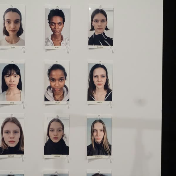 Wall of casting headshots