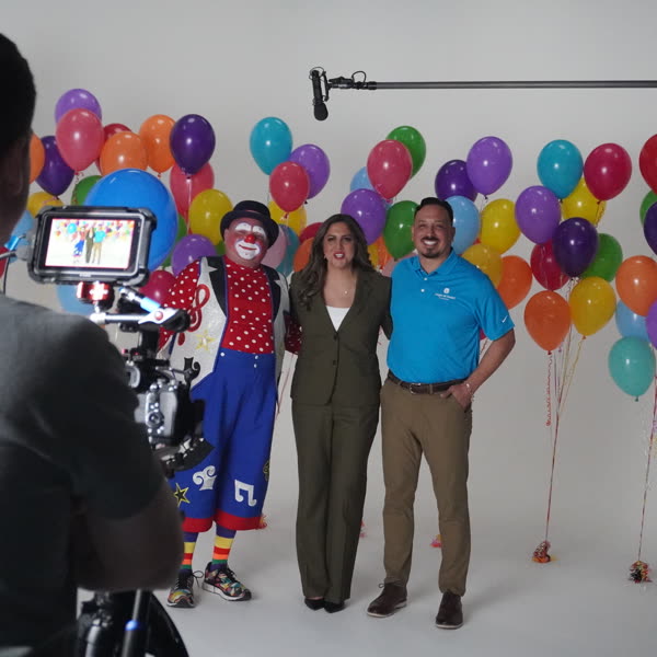 Behind the scenes of a commercial shoot